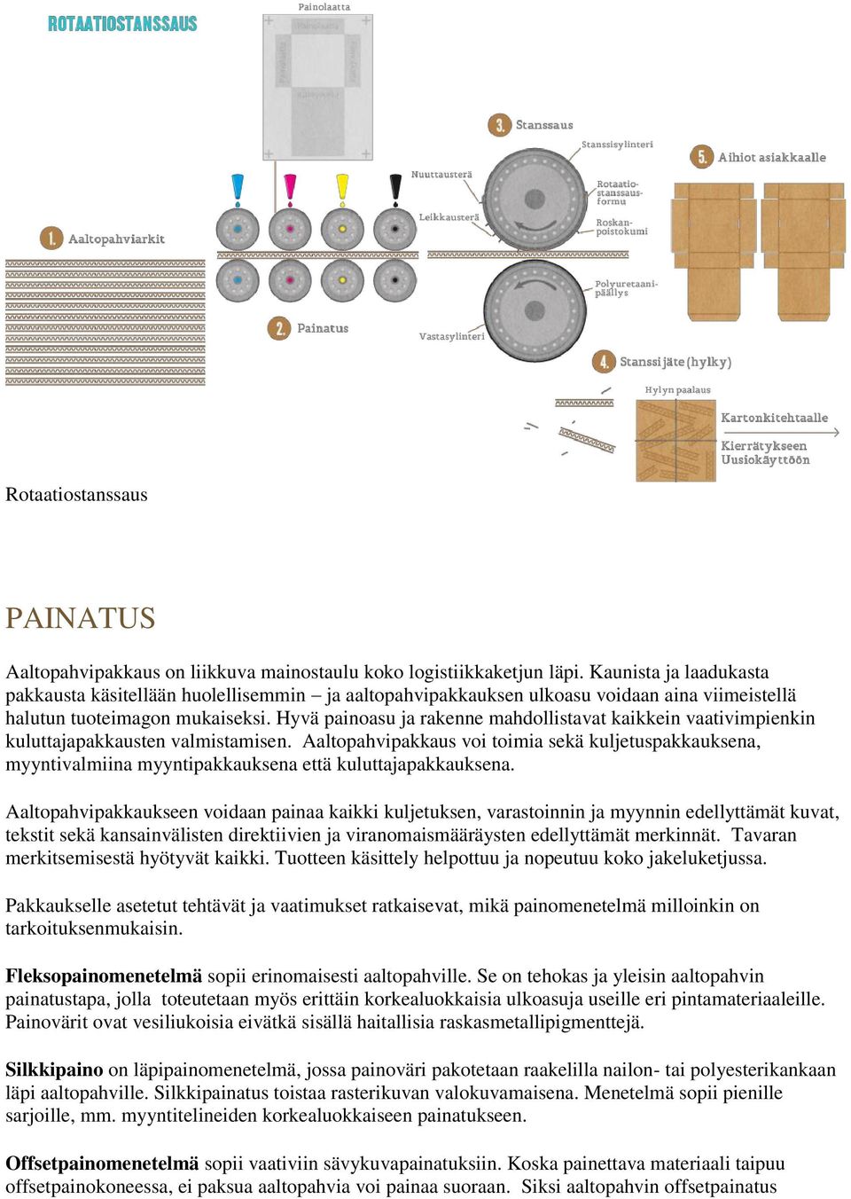 Hyvä painoasu ja rakenne mahdollistavat kaikkein vaativimpienkin kuluttajapakkausten valmistamisen.