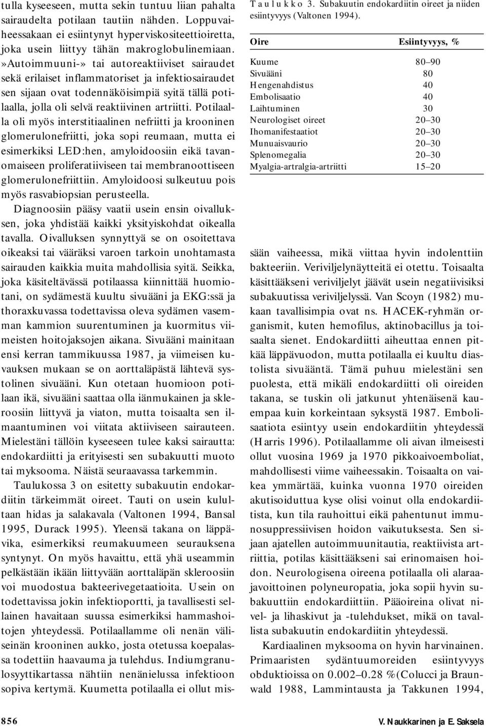 Myalgia-artralgia-artriitti 15 20 tulla kyseeseen, mutta sekin tuntuu liian pahalta sairaudelta potilaan tautiin nähden.