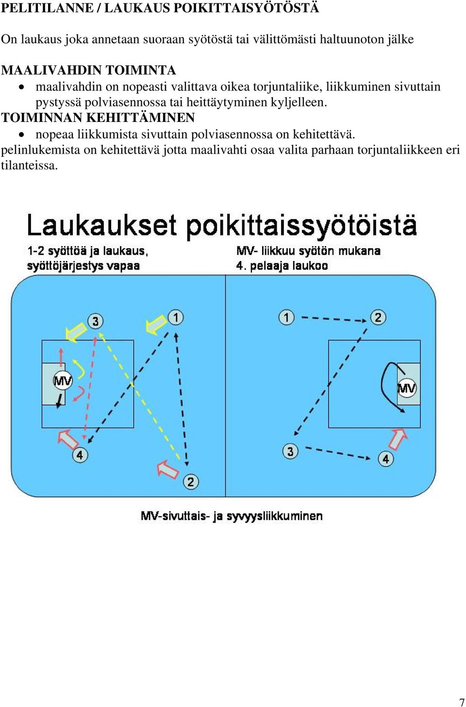 polviasennossa tai heittäytyminen kyljelleen.