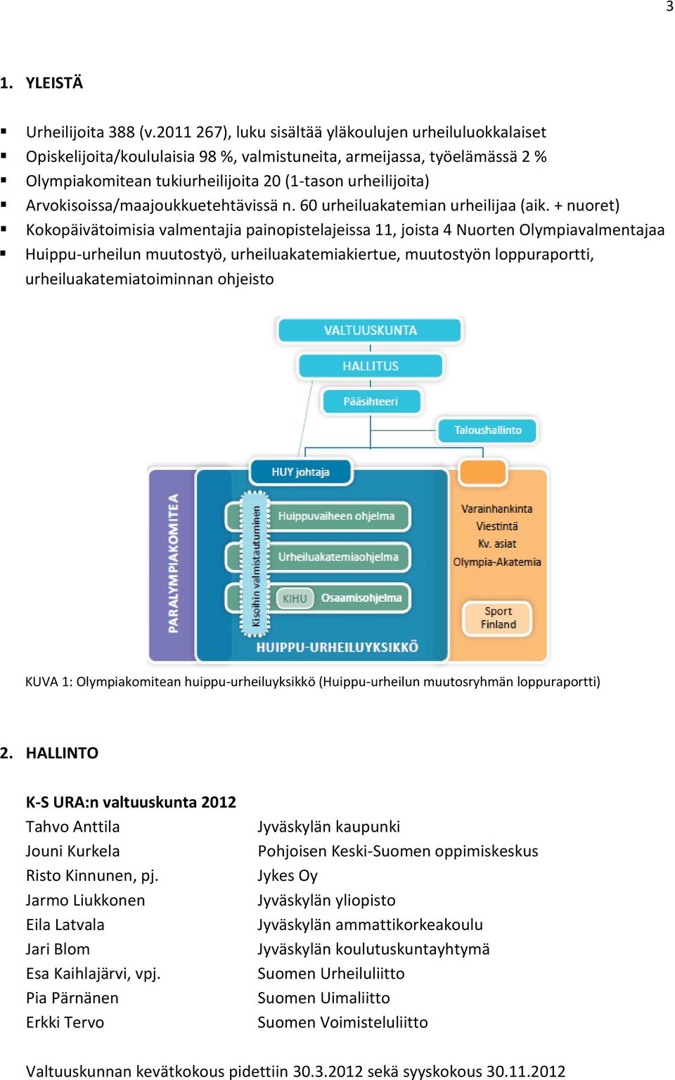 Arvokisoissa/maajoukkuetehtävissä n. 60 urheiluakatemian urheilijaa (aik.