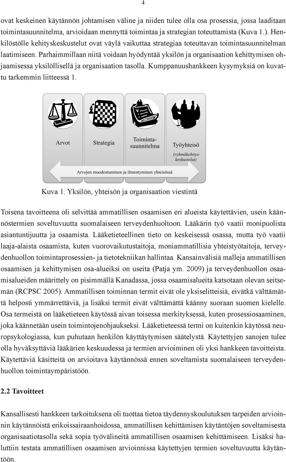 Parhaimmillaan niitä voidaan hyödyntää yksilön ja organisaation kehittymisen ohjaamisessa yksilöllisellä ja organisaation tasolla. Kumppanuushankkeen kysymyksiä on kuvattu tarkemmin liitteessä 1.