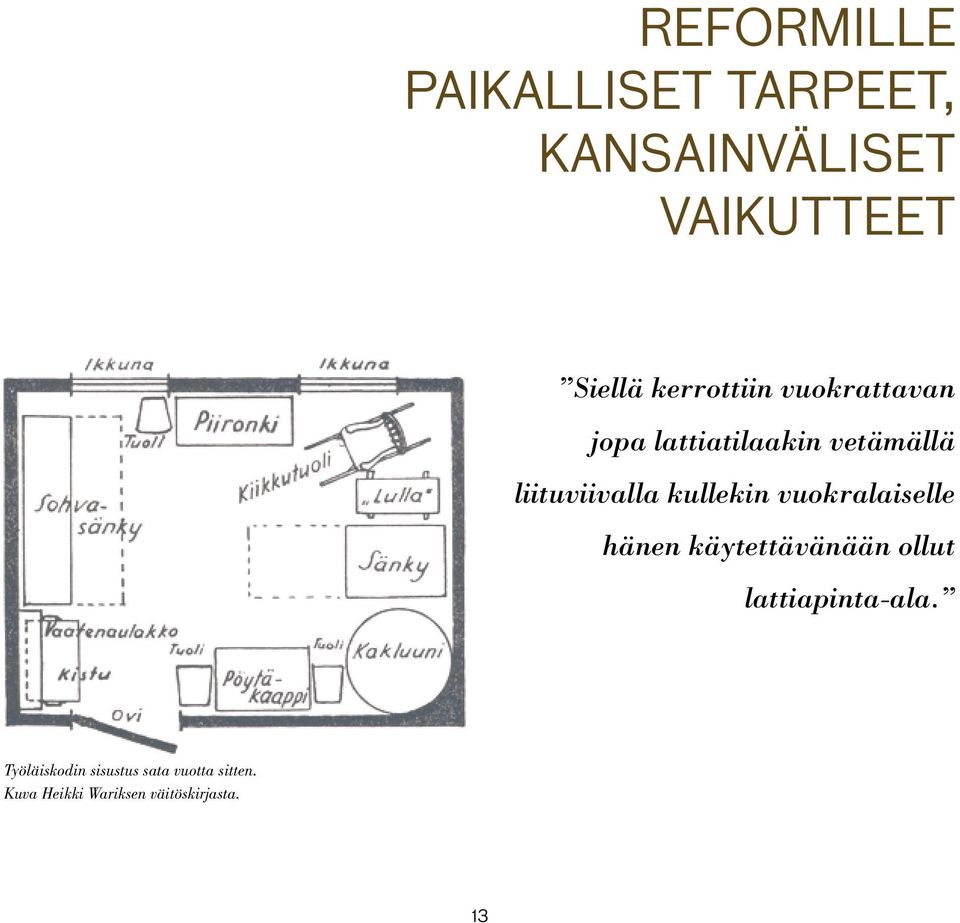 kullekin vuokralaiselle hänen käytettävänään ollut lattiapinta-ala.