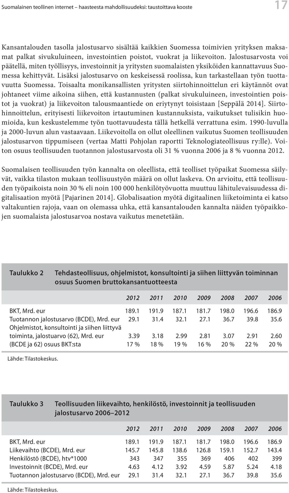 Lisäksi jalostusarvo on keskeisessä roolissa, kun tarkastellaan työn tuottavuutta Suomessa.