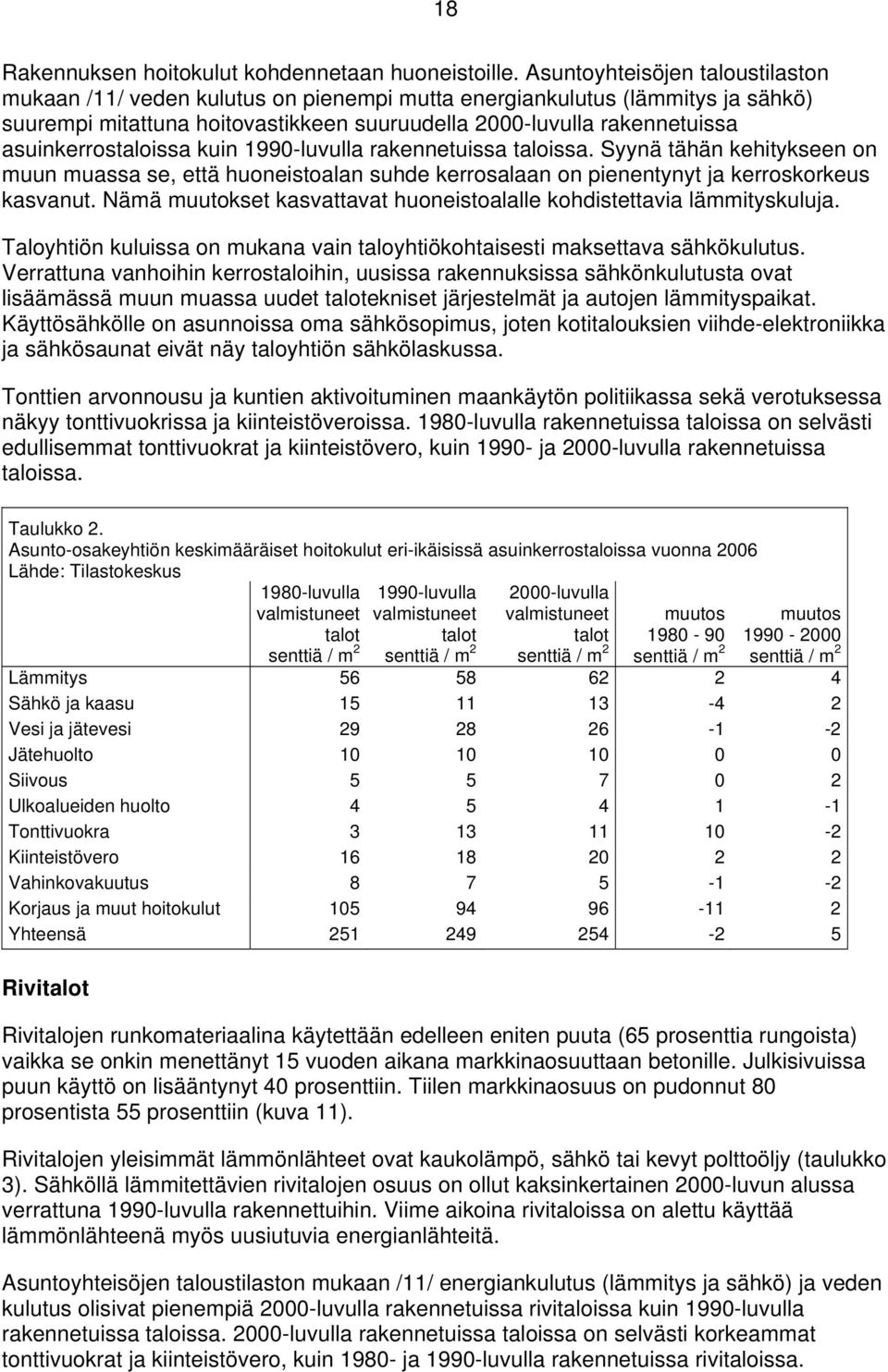 asuinkerrostaloissa kuin 1990-luvulla rakennetuissa taloissa. Syynä tähän kehitykseen on muun muassa se, että huoneistoalan suhde kerrosalaan on pienentynyt ja kerroskorkeus kasvanut.