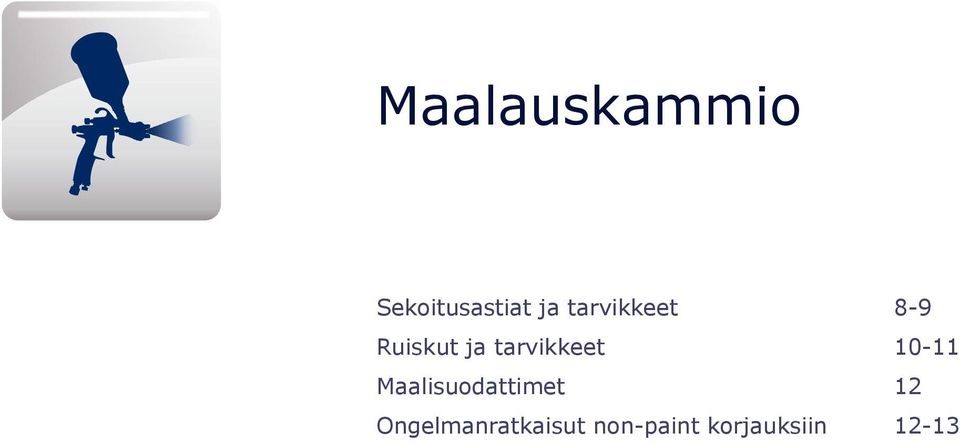 Maalisuodattimet Ongelmanratkaisut