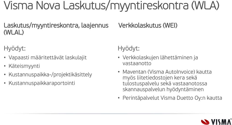 Verkkolaskujen lähettäminen ja vastaanotto Maventan (Visma AutoInvoice) kautta myös liitetiedostojen kera