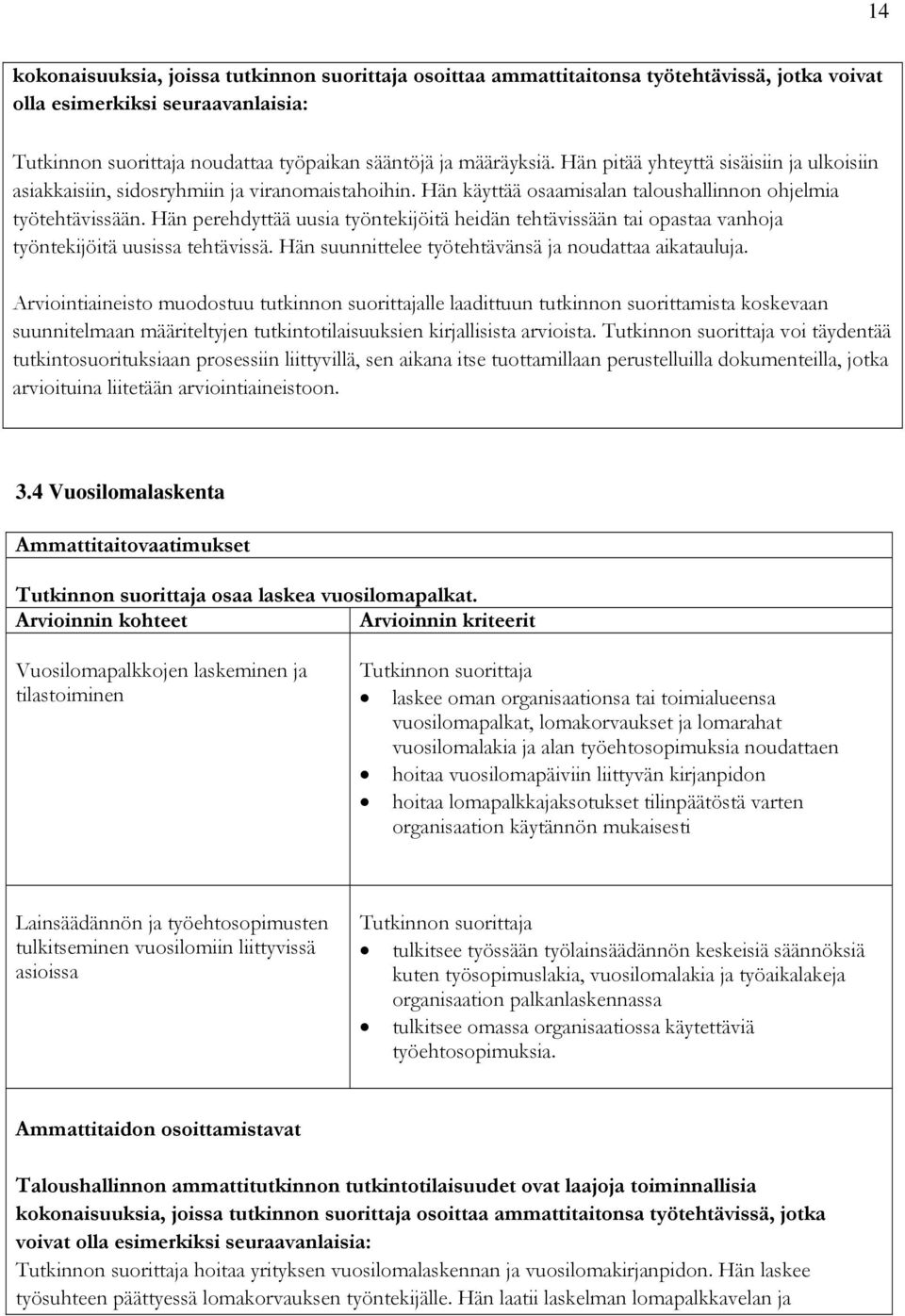 Hän perehdyttää uusia työntekijöitä heidän tehtävissään tai opastaa vanhoja työntekijöitä uusissa tehtävissä. Hän suunnittelee työtehtävänsä ja noudattaa aikatauluja.