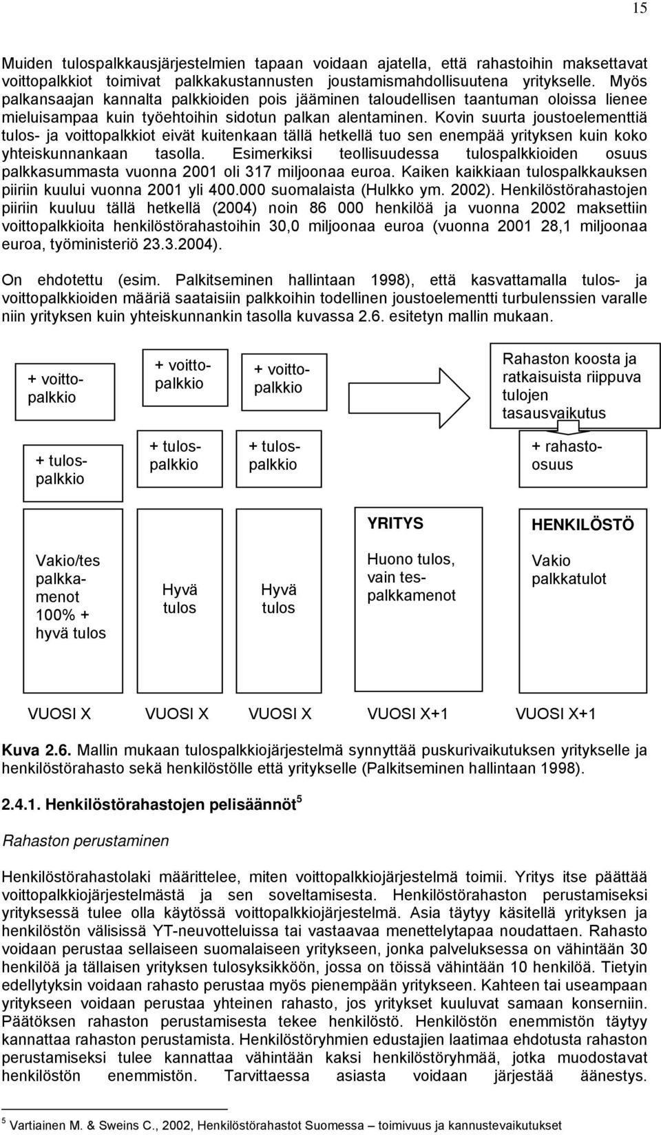 Kovin suurta joustoelementtiä tulos- ja voittopalkkiot eivät kuitenkaan tällä hetkellä tuo sen enempää yrityksen kuin koko yhteiskunnankaan tasolla.