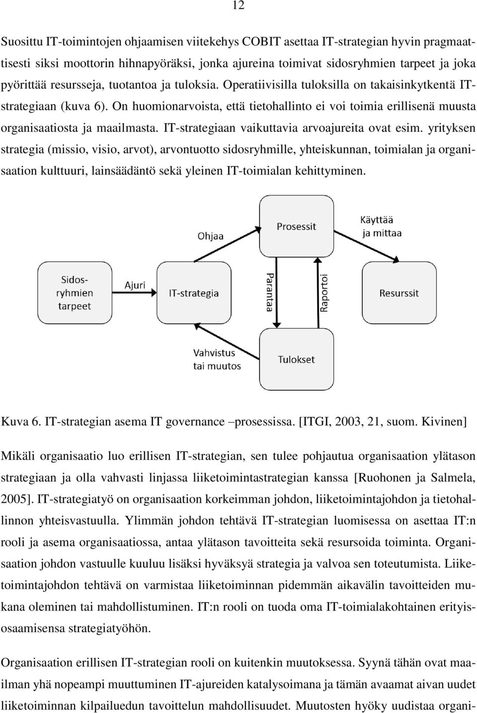 On huomionarvoista, että tietohallinto ei voi toimia erillisenä muusta organisaatiosta ja maailmasta. IT-strategiaan vaikuttavia arvoajureita ovat esim.