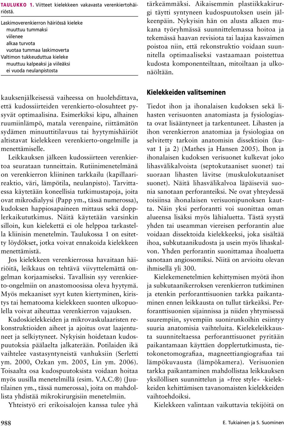 tärkeämmäksi. Aikaisemmin plastiikkakirurgi täytti syntyneen kudospuutoksen usein jälkeenpäin.