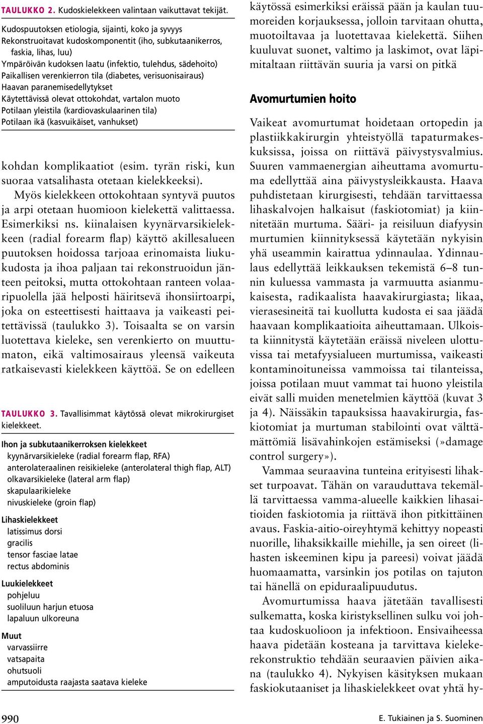 verenkierron tila (diabetes, verisuonisairaus) Haavan paranemisedellytykset Käytettävissä olevat ottokohdat, vartalon muoto Potilaan yleistila (kardiovaskulaarinen tila) Potilaan ikä (kasvuikäiset,