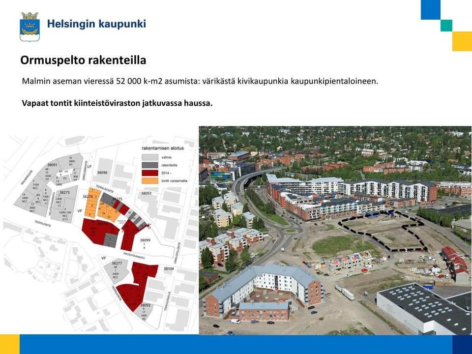 kivikaupunkia kaupunkipientaloineen.