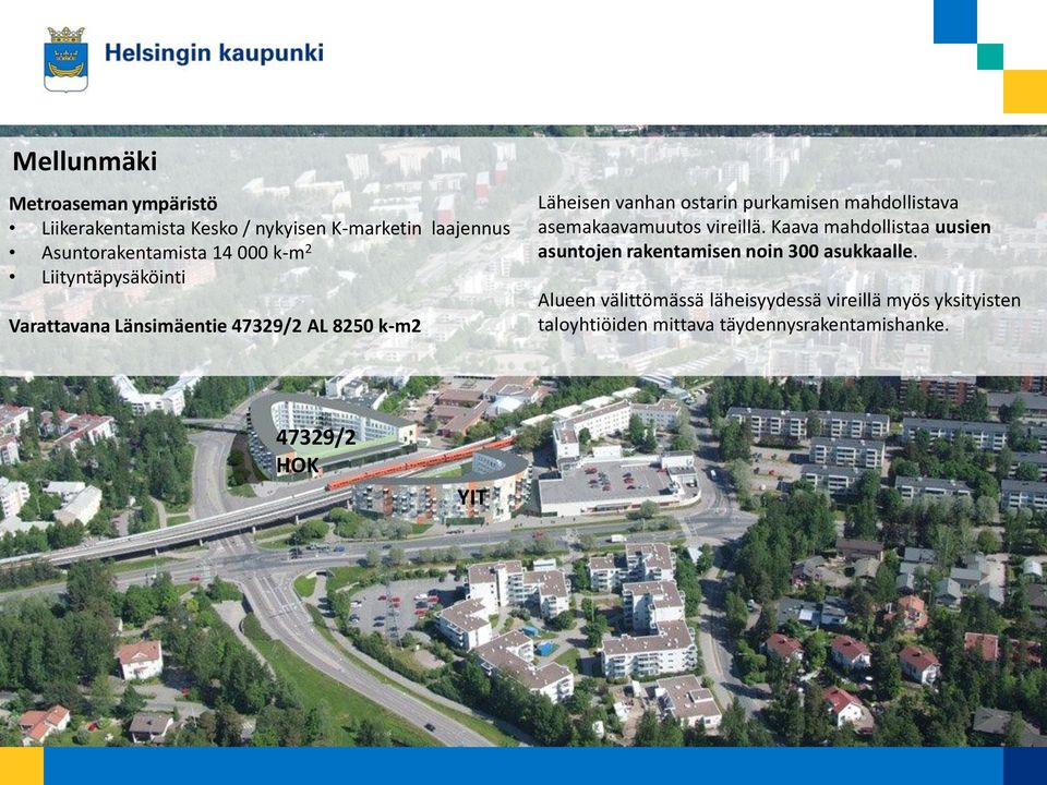 mahdollistava asemakaavamuutos vireillä. Kaava mahdollistaa uusien asuntojen rakentamisen noin 300 asukkaalle.