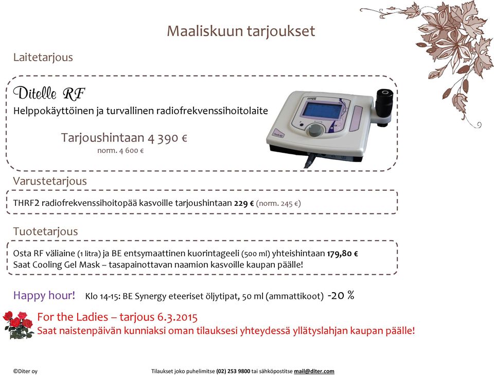 245 ) Tuotetarjous Osta RF väliaine (1 litra) ja BE entsymaattinen kuorintageeli (500 ml) yhteishintaan 179,80 Saat Cooling Gel Mask tasapainottavan