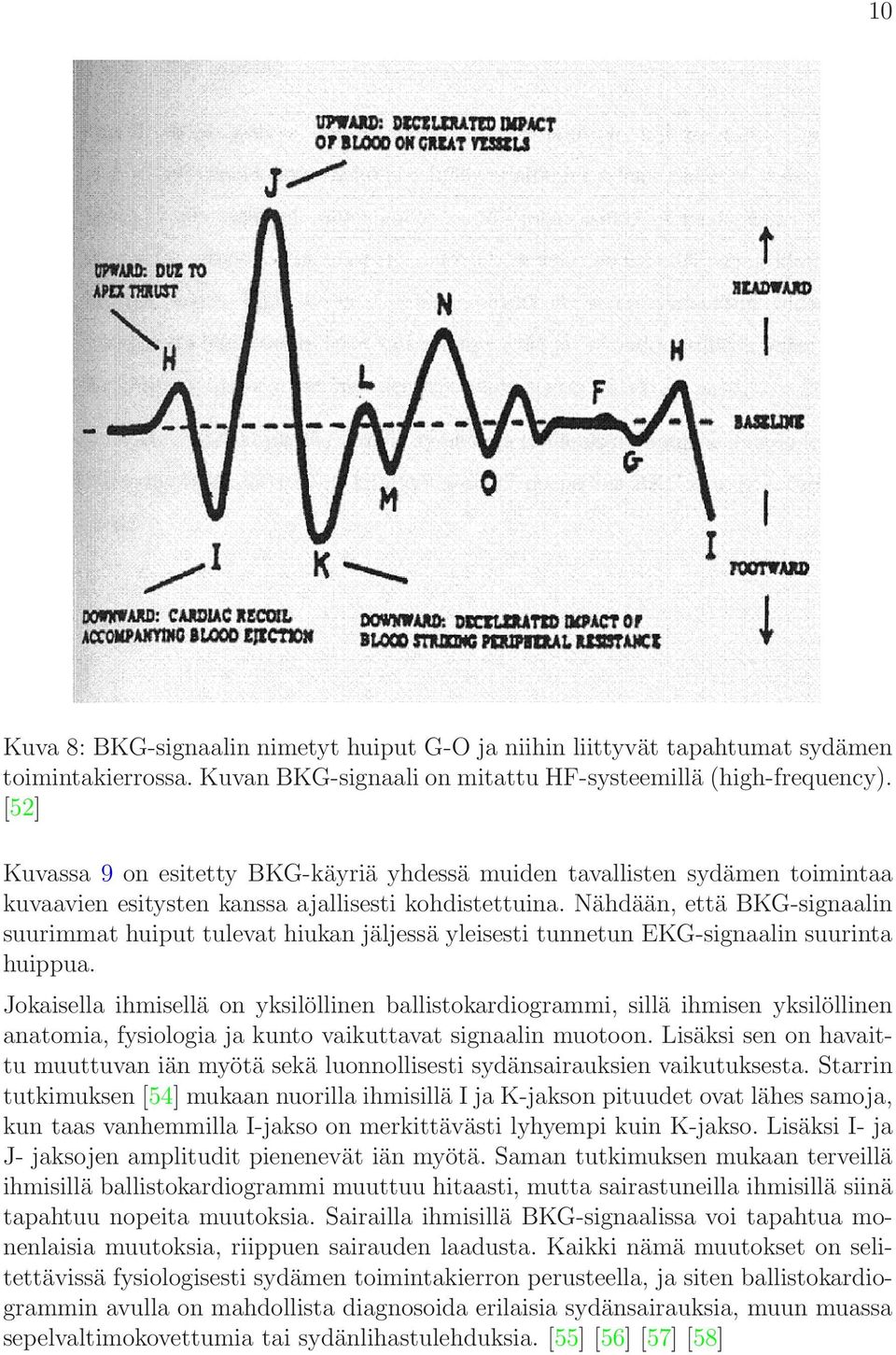 Nähdään, että BKG-signaalin suurimmat huiput tulevat hiukan jäljessä yleisesti tunnetun EKG-signaalin suurinta huippua.