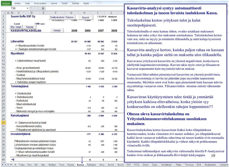 Tuloslaskelma kertoo vain sen, mitä on myyty ja toimitettu tilikaudella ja mitä kuluja kyseisistä toimituksista on aiheutunut.