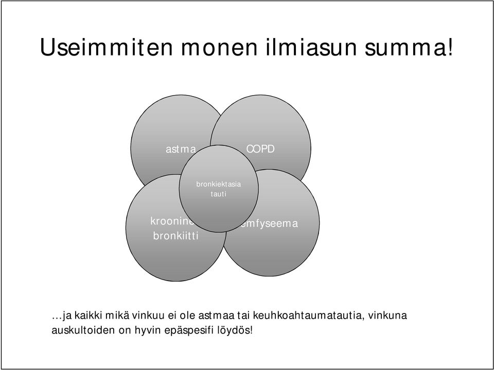 bronkiitti emfyseema ja kaikki mikä vinkuu ei ole