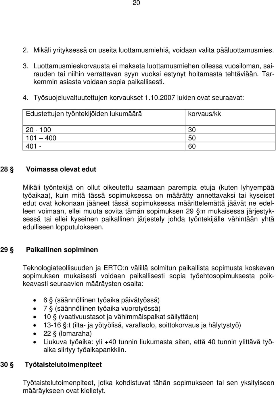 Työsuojeluvaltuutettujen korvaukset 1.10.