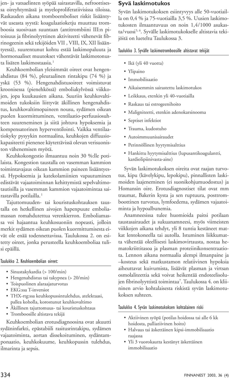 fibrinogeenin sekä tekijöiden VII, VIII, IX, XII lisääntyessä), suurentunut kohtu estää laskimopaluuta ja hormonaaliset muutokset vähentävät laskimotonusta lisäten laskimostaasia.