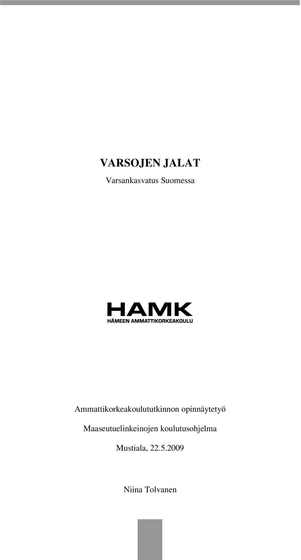 opinnäytetyö Maaseutuelinkeinojen