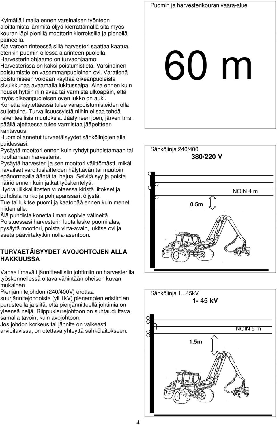 Varsinainen poistumistie on vasemmanpuoleinen ovi. Varatienä poistumiseen voidaan käyttää oikeanpuoleista sivuikkunaa avaamalla lukitussalpa.