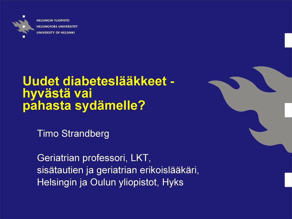 Timo Strandberg Geriatrian professori, LKT,