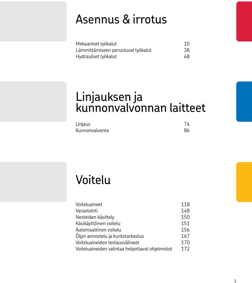 Varastointi 148 Nesteiden käsittely 150 Käsikäyttöinen voitelu 151 Automaattinen voitelu 156 Öljyn