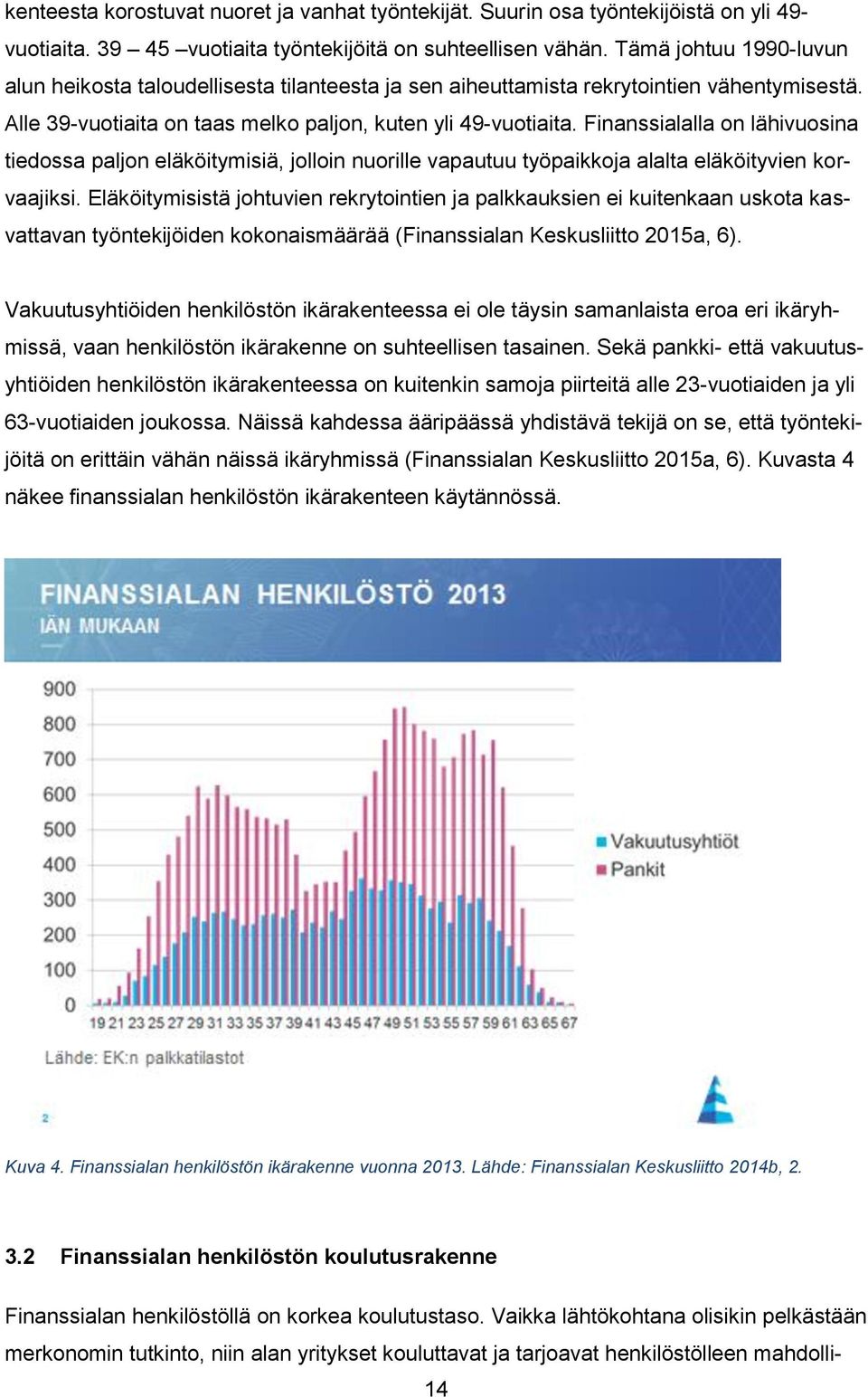 Finanssialalla on lähivuosina tiedossa paljon eläköitymisiä, jolloin nuorille vapautuu työpaikkoja alalta eläköityvien korvaajiksi.