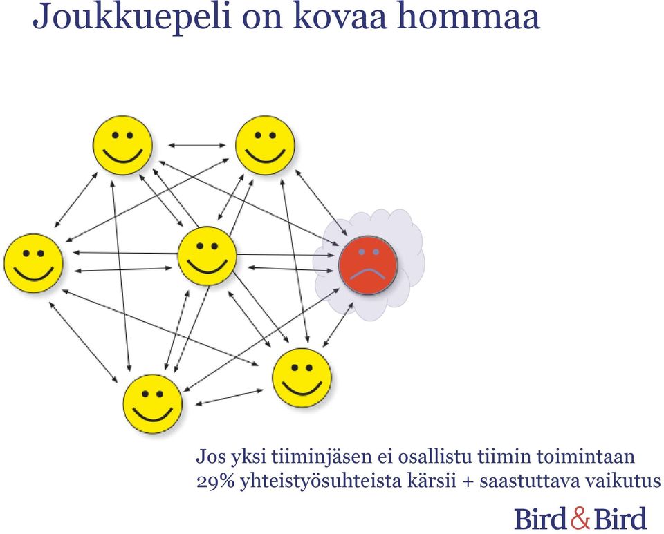 tiimin toimintaan 29%