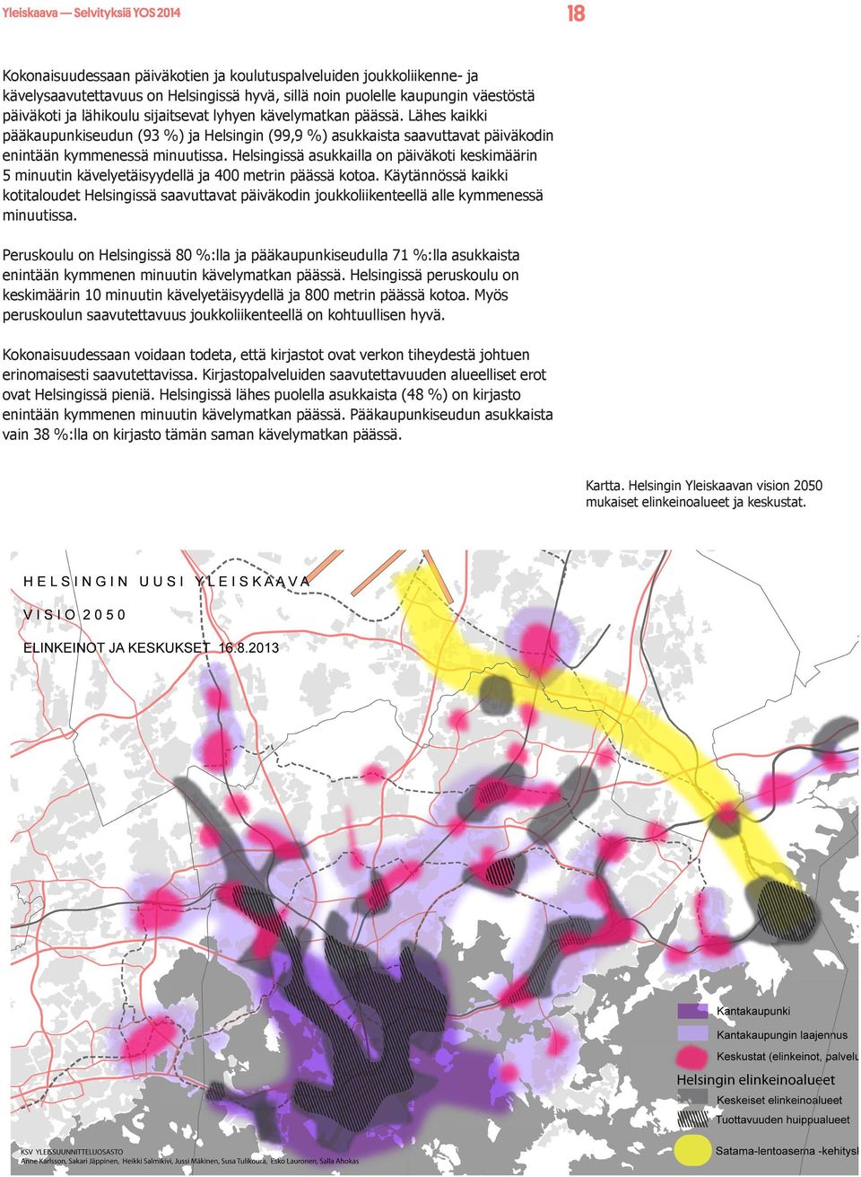 Helsingissä asukkailla on päiväkoti keskimäärin 5 minuutin kävelyetäisyydellä ja 400 metrin päässä kotoa.