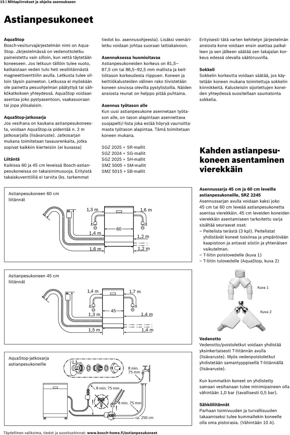 Letkusta tulee silloin täysin paineeton. Letkussa ei myöskään ole painetta pesuohjelman päätyttyä tai sähkökatkoksen yhteydessä.