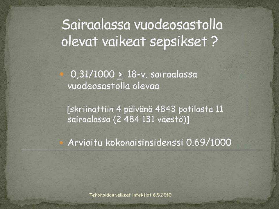 sairaalassa vuodeosastolla olevaa [skriinattiin 4