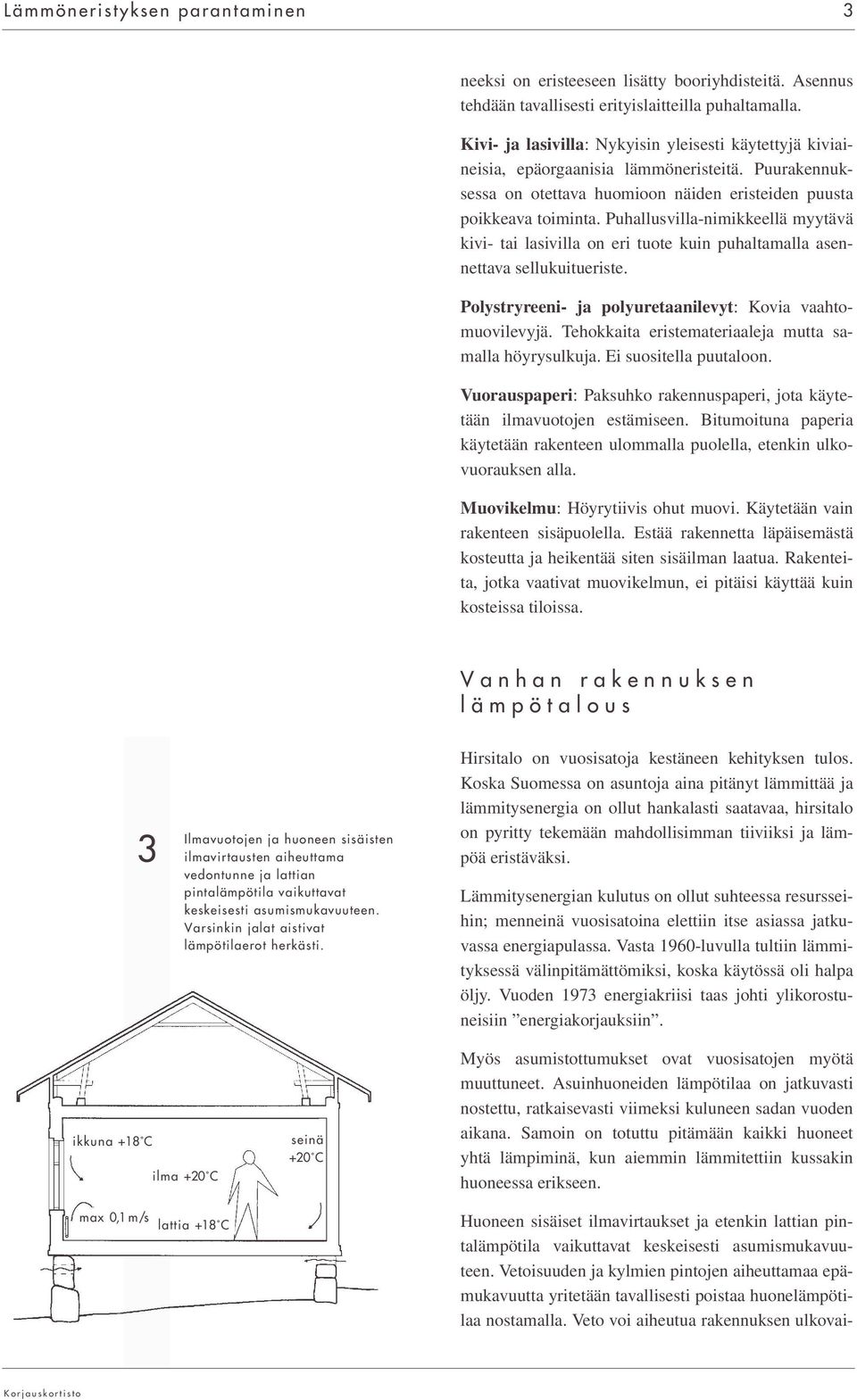 Puhallusvilla-nimikkeellä myytävä kivi- tai lasivilla on eri tuote kuin puhaltamalla asennettava sellukuitueriste. Polystryreeni- ja polyuretaanilevyt: Kovia vaahtomuovilevyjä.