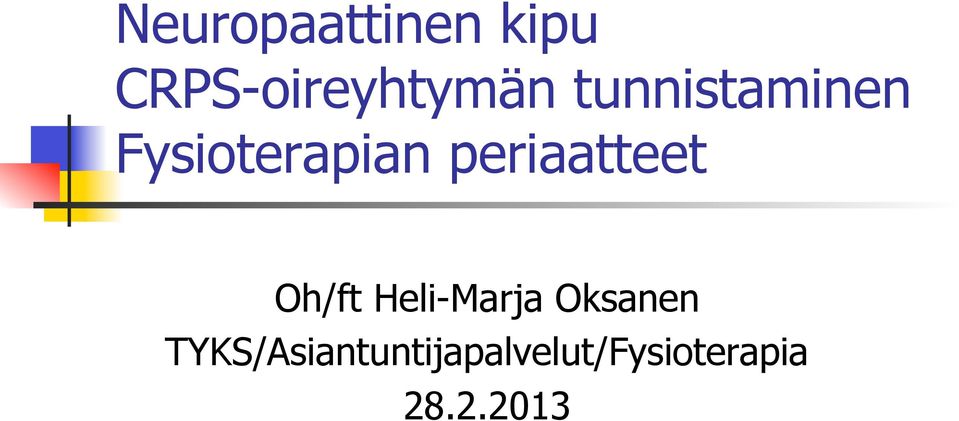 periaatteet Oh/ft Heli-Marja Oksanen