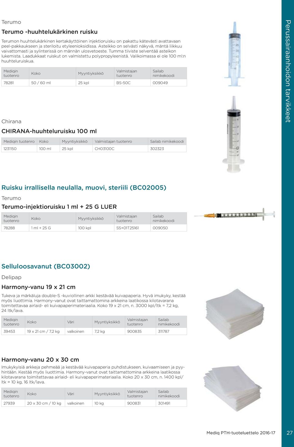 Valikoimassa ei ole 100 ml:n huuhteluruiskua.