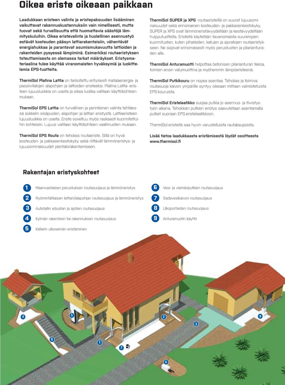 Oikea eristevalinta ja huolellinen asennustyö estävät kosteuden pääsyn lattiarakenteisiin, vähentävät energiahukkaa ja parantavat asumismukavuutta lattioiden ja rakenteiden pysyessä lämpiminä.