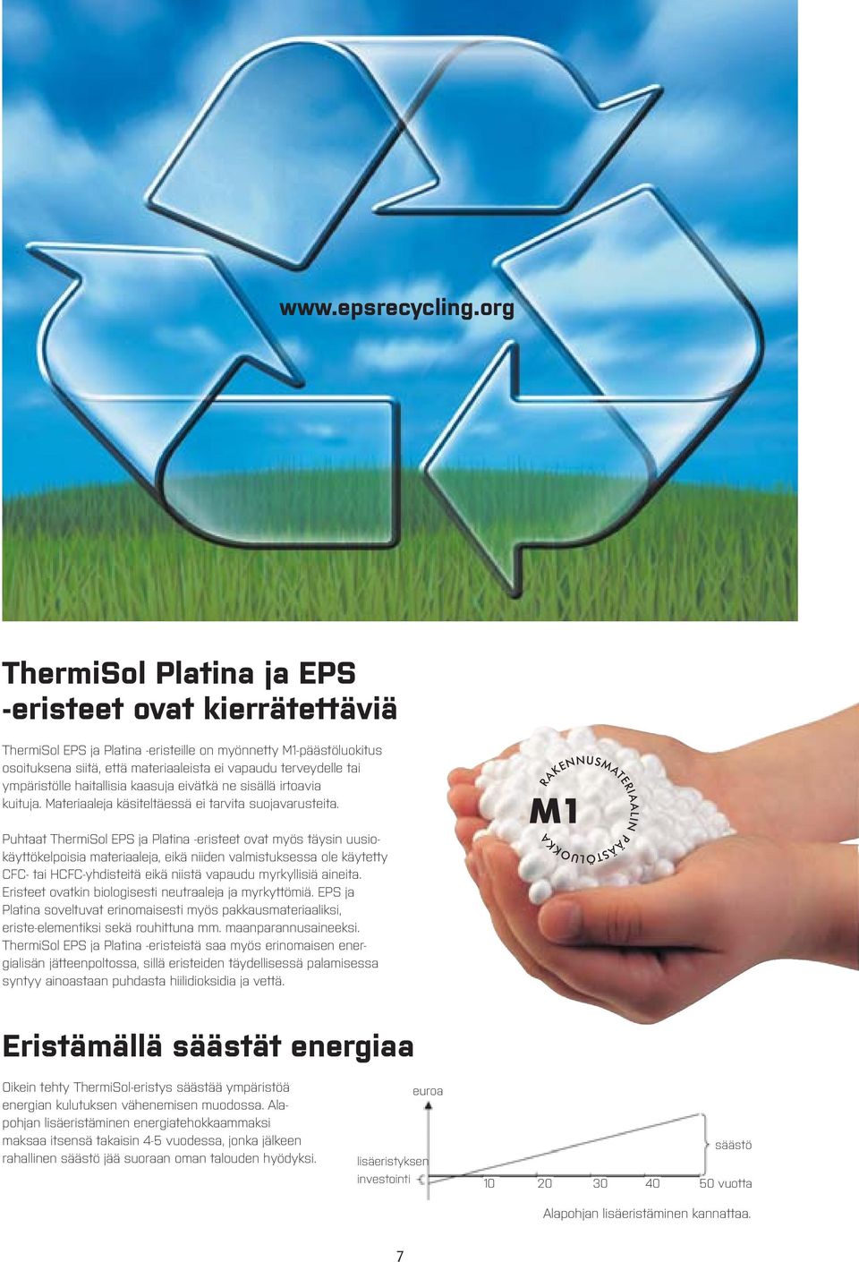 ympäristölle haitallisia kaasuja eivätkä ne sisällä irtoavia kuituja. Materiaaleja käsiteltäessä ei tarvita suojavarusteita.