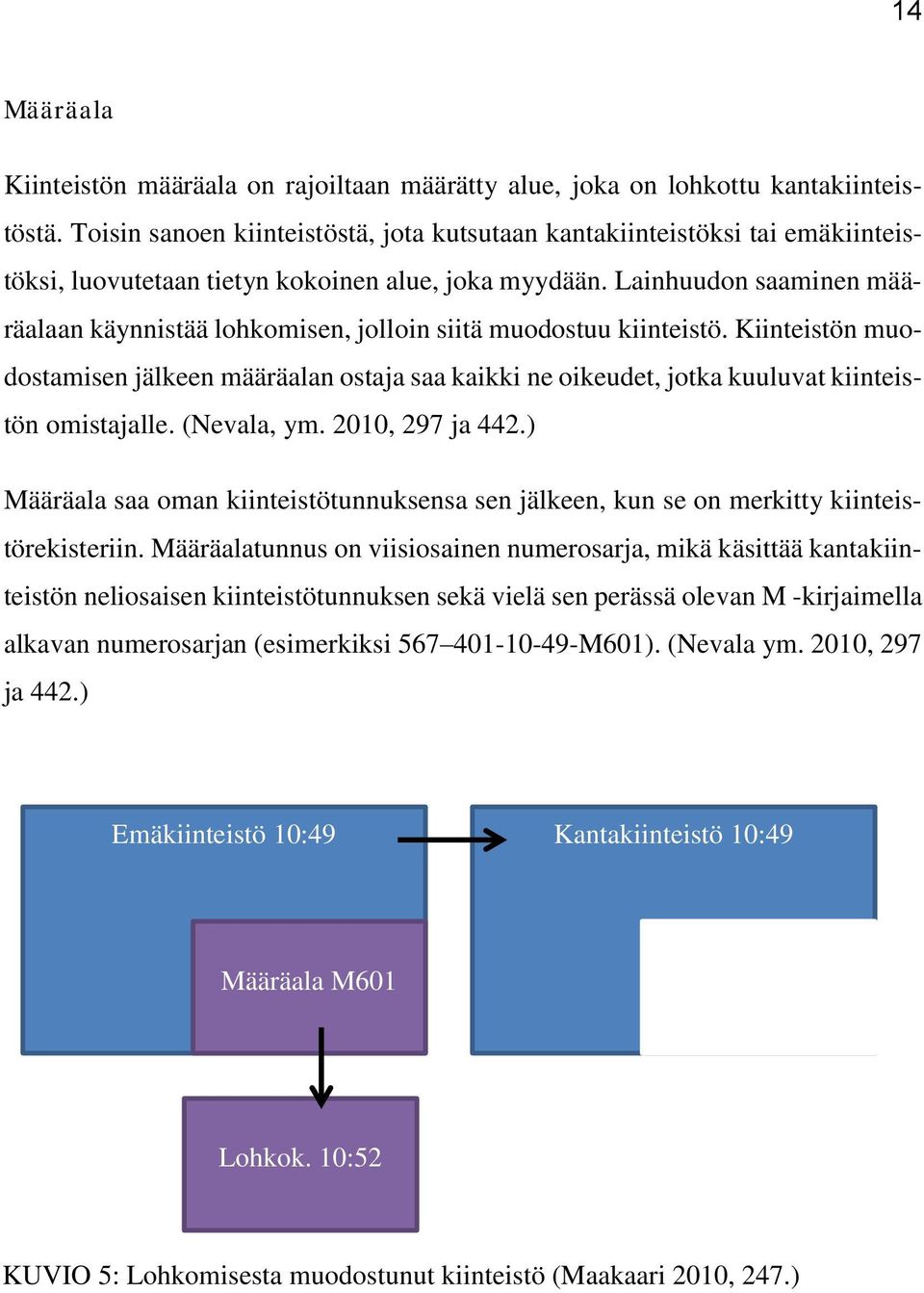 Lainhuudon saaminen määräalaan käynnistää lohkomisen, jolloin siitä muodostuu kiinteistö.