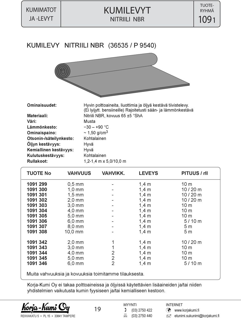 Kemiallinen kestävyys: Hyvä Kulutuskestävyys: Kohtalainen Rullakoot: 1,2-1,4 m x 5,0/10,0 m TUOTE No VAHVUUS VAHVIKK.