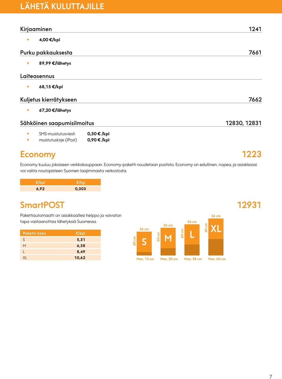 Economy on edullinen, nopea, ja asiakkaasi voi valita noutopisteen Suomen laajimmasta verkostosta.