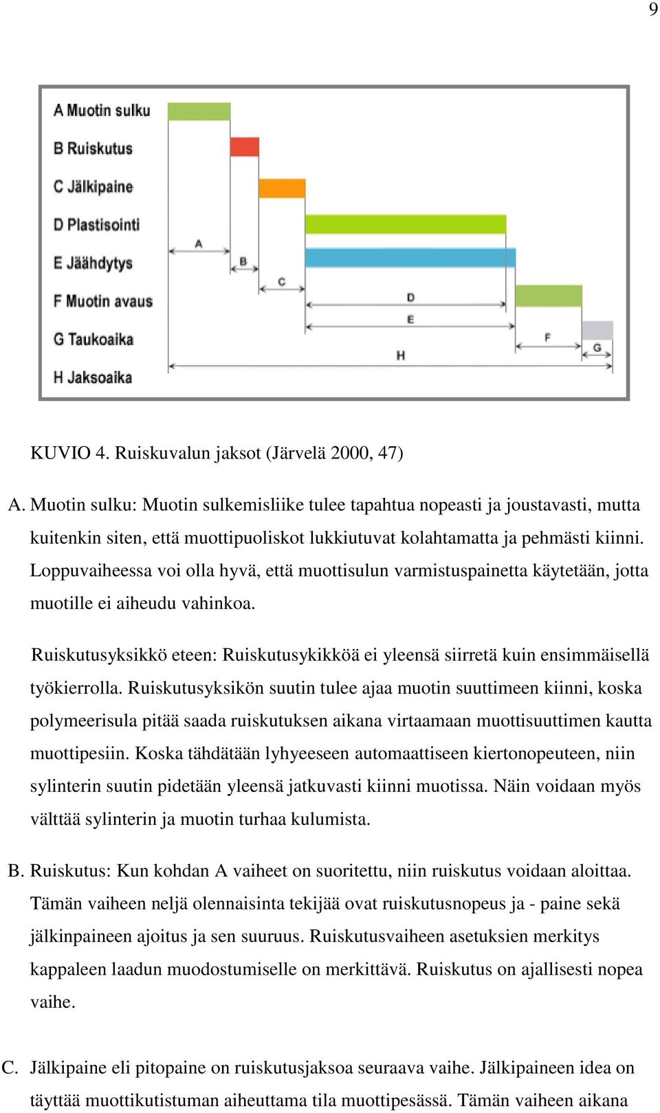 Loppuvaiheessa voi olla hyvä, että muottisulun varmistuspainetta käytetään, jotta muotille ei aiheudu vahinkoa.