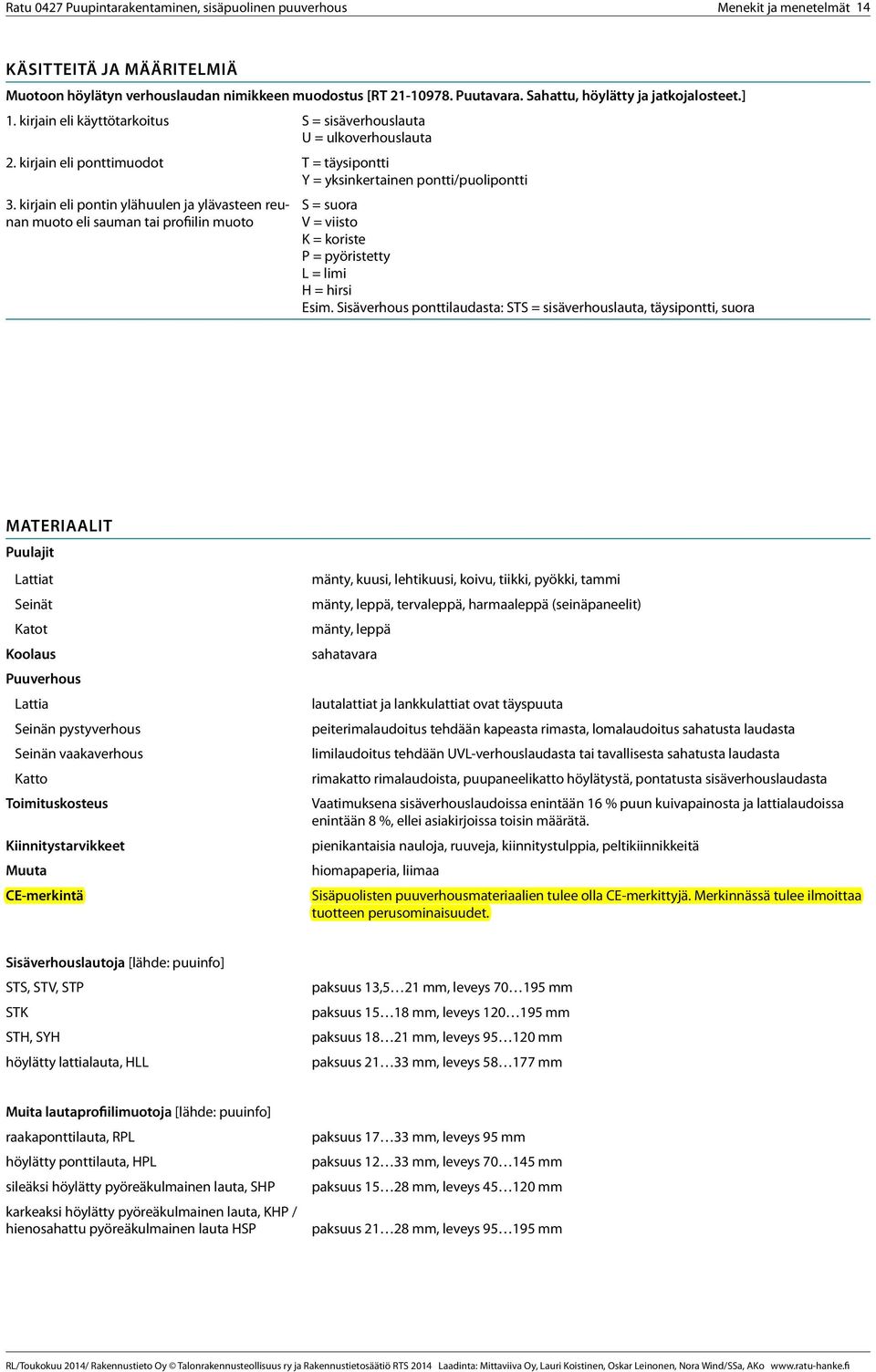 kirjain eli pontin ylähuulen ja ylävasteen reunan muoto eli sauman tai profiilin muoto S = suora V = viisto K = koriste P = pyöristetty L = limi H = hirsi Esim.