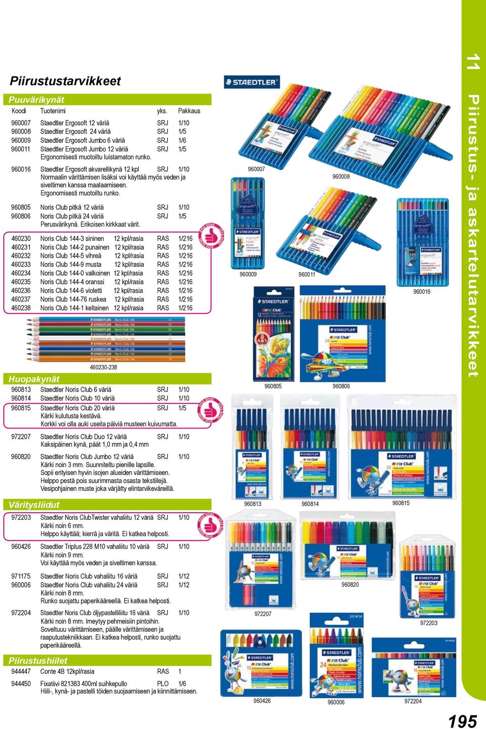 960016 Staedtler Ergosoft akvarellikynä 12 kpl SRJ 1/10 Normaalin värittämisen lisäksi voi käyttää myös veden ja siveltimen kanssa maalaamiseen. Ergonomisesti muotoiltu runko.