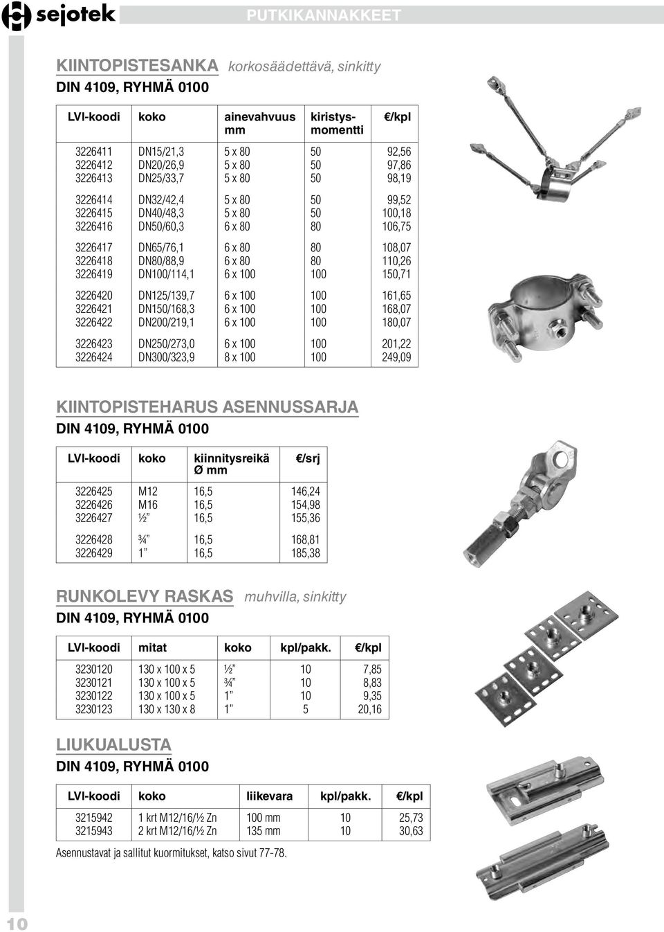 DN100/114,1 6 x 100 100 150,71 3226420 DN125/139,7 6 x 100 100 161,65 3226421 DN150/168,3 6 x 100 100 168,07 3226422 DN200/219,1 6 x 100 100 180,07 3226423 DN250/273,0 6 x 100 100 201,22 3226424