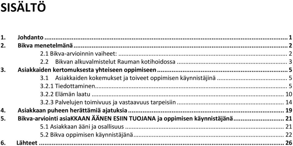 .. 10 3.2.3 Palvelujen toimivuus ja vastaavuus tarpeisiin... 14 4. Asiakkaan puheen herättämiä ajatuksia... 19 5.
