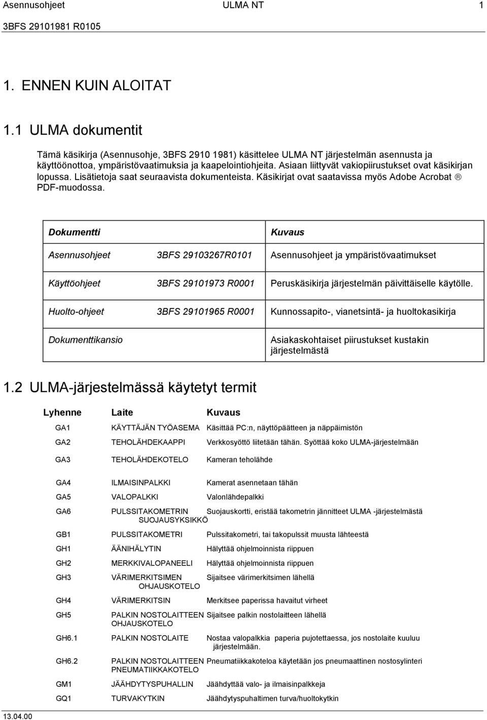 Asiaan liittyvät vakiopiirustukset ovat käsikirjan lopussa. Lisätietoja saat seuraavista dokumenteista. Käsikirjat ovat saatavissa myös Adobe Acrobat PDF-muodossa.