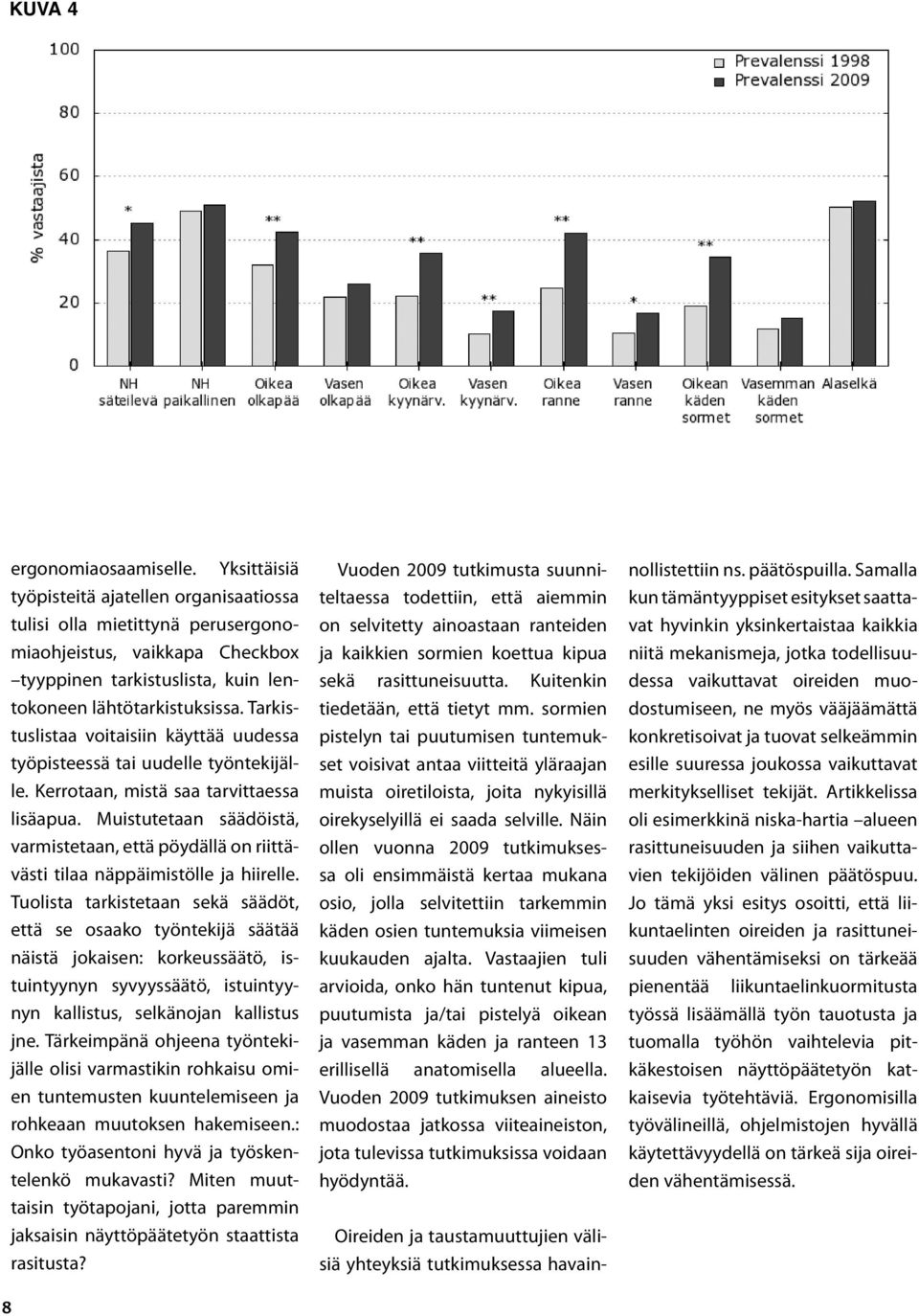 Tarkistuslistaa voitaisiin käyttää uudessa työpisteessä tai uudelle työntekijälle. Kerrotaan, mistä saa tarvittaessa lisäapua.