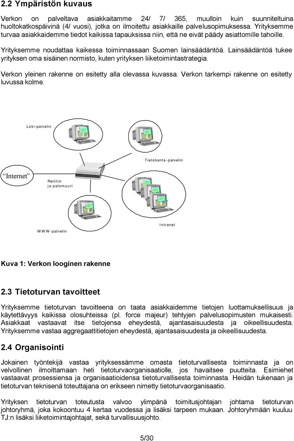 Lainsäädäntöä tukee yrityksen oma sisäinen normisto, kuten yrityksen liiketoimintastrategia. Verkon yleinen rakenne on esitetty alla olevassa kuvassa.