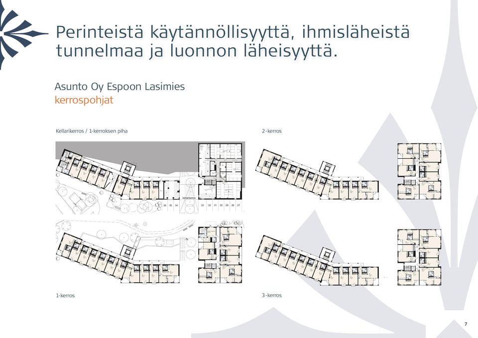 7,0 m 2 TALOVARASTO 5,0 m 2 SAUNA / YHTEISTILA 40,5 m 2 43,5 m 2 as A1 valokuilu (savunpoisto) 1,4 m 2 47,0 m 2 as A6 VARASTO 28KPL 81,5 m 2 TEKN.