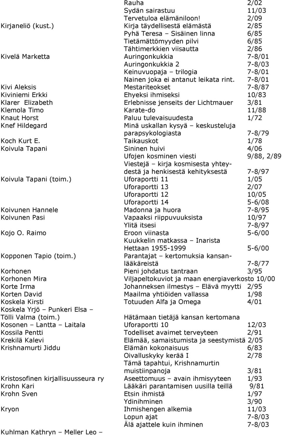 trilogia 7-8/01 Nainen joka ei antanut leikata rint.